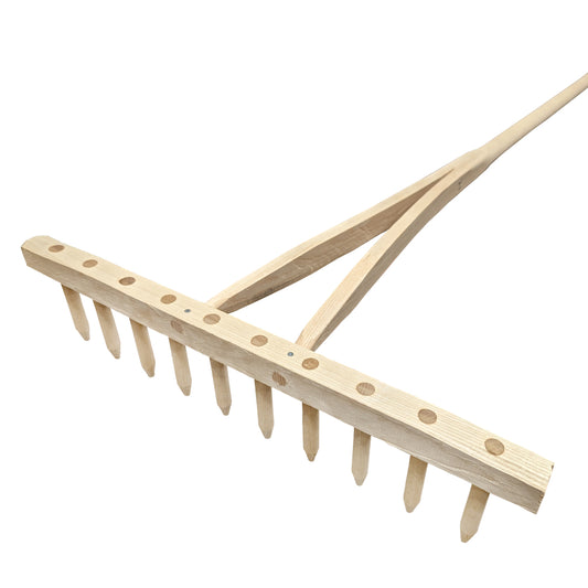 Wooden Hay Rake Short Head